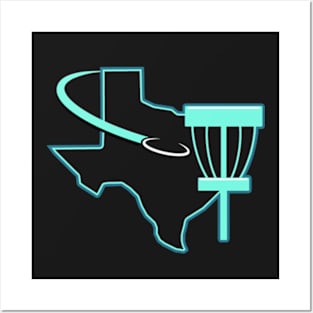 Texas Disc Golf - Motion Light Green Posters and Art